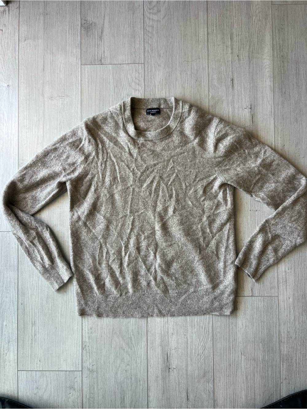 Club Monaco Women’s Crewneck Sweater in Light Taupe Heather